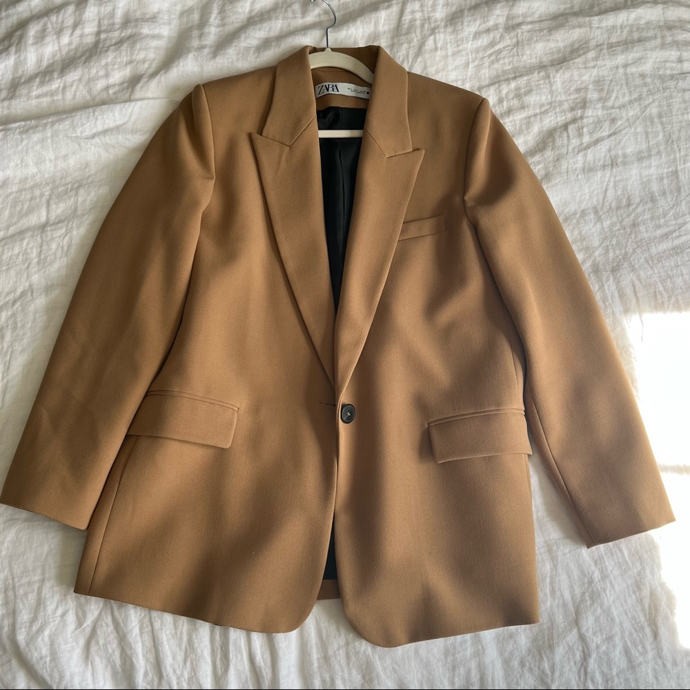Zara camel color blazer